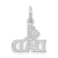 Load image into Gallery viewer, 14k White Gold #1 DAD Charm

