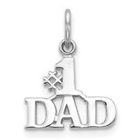 Load image into Gallery viewer, 14k White Gold #1 DAD Charm
