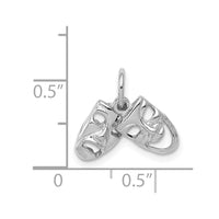Load image into Gallery viewer, 14k White Gold Comedy/Tragedy 2-Piece Charm
