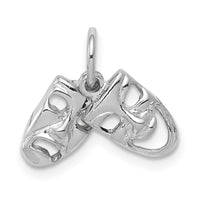 Load image into Gallery viewer, 14k White Gold Comedy/Tragedy 2-Piece Charm
