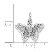 Load image into Gallery viewer, 14k White Gold Butterfly Charm
