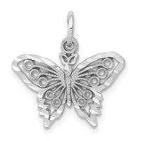 Load image into Gallery viewer, 14k White Gold Butterfly Charm
