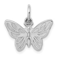 Load image into Gallery viewer, 14k White Gold Butterfly Charm
