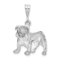 Load image into Gallery viewer, 14k White Gold Bulldog Pendant
