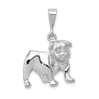 Load image into Gallery viewer, 14k White Gold Bulldog Pendant
