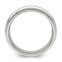 Load image into Gallery viewer, 10k White Gold 6mm Double Milgrain Comfort Fit Wedding Band Size 7
