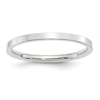 Load image into Gallery viewer, 10k White Gold 2mm Standard Weight Flat Comfort Fit Wedding Band Size 12
