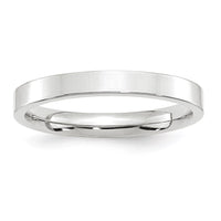 Load image into Gallery viewer, 10k White Gold 3mm Standard Weight Flat Comfort Fit Wedding Band Size 6.5

