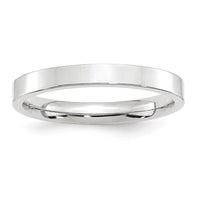 Load image into Gallery viewer, 10k White Gold 3mm Standard Weight Flat Comfort Fit Wedding Band Size 4
