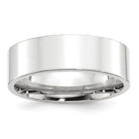 Load image into Gallery viewer, 10k White Gold 7mm Standard Weight Flat Comfort Fit Wedding Band Size 8.5
