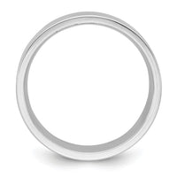 Load image into Gallery viewer, 10k White Gold 8mm Standard Weight Flat Comfort Fit Wedding Band Size 7
