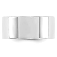 Load image into Gallery viewer, 10k White Gold 10mm Standard Weight Flat Comfort Fit Wedding Band Size 13.5
