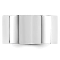 Load image into Gallery viewer, 10k White Gold 12mm Standard Weight Flat Comfort Fit Wedding Band Size 8
