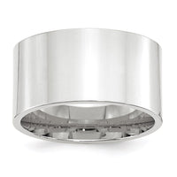 Load image into Gallery viewer, 10k White Gold 12mm Standard Weight Flat Comfort Fit Wedding Band Size 9.5
