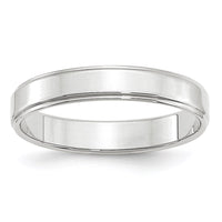 Load image into Gallery viewer, 14k White Gold 4mm Flat with Step Edge Wedding Band Size 12
