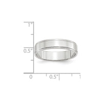 Load image into Gallery viewer, 14k White Gold 5mm Flat with Step Edge Wedding Band Size 12
