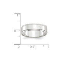 Load image into Gallery viewer, 14k White Gold 6mm Flat with Step Edge Wedding Band Size 12
