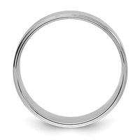 Load image into Gallery viewer, 14k White Gold 8mm Flat with Step Edge Wedding Band Size 5
