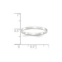 Load image into Gallery viewer, 14k White Gold 2mm Lightweight Flat Wedding Band Size 12
