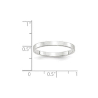 Load image into Gallery viewer, 10k White Gold 2.5mm Lightweight Flat Wedding Band Size 11
