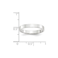 Load image into Gallery viewer, 10k White Gold 3mm Lightweight Flat Wedding Band Size 12.5
