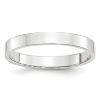 Load image into Gallery viewer, 10k White Gold 3mm Lightweight Flat Wedding Band Size 13.5
