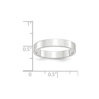Load image into Gallery viewer, 10k White Gold 4mm Lightweight Flat Wedding Band Size 13
