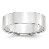 Load image into Gallery viewer, 14k White Gold 6mm Lightweight Flat Wedding Band Size 12
