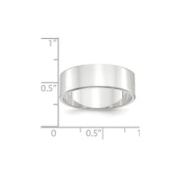 Load image into Gallery viewer, 10k White Gold 7mm Lightweight Flat Wedding Band Size 4.5
