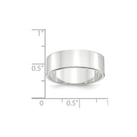Load image into Gallery viewer, 14k White Gold 7mm Lightweight Flat Wedding Band Size 12
