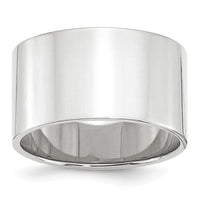 Load image into Gallery viewer, 14k White Gold 12mm Lightweight Flat Wedding Band Size 5
