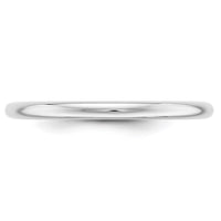 Load image into Gallery viewer, 14k White Gold 2mm Half Round Wedding Band Size 12.5
