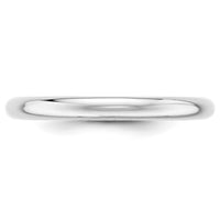 Load image into Gallery viewer, 14k White Gold 2.5mm Half-Round Wedding Band Size 5.5
