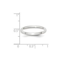 Load image into Gallery viewer, 14k White Gold 2.5mm Half Round Wedding Band Size 12.5
