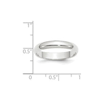 Load image into Gallery viewer, 14k White Gold 4mm Half-Round Wedding Band Size 5
