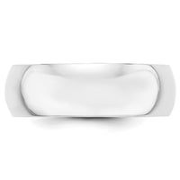 Load image into Gallery viewer, 14k White Gold 7mm Half-Round Wedding Band Size 5.5
