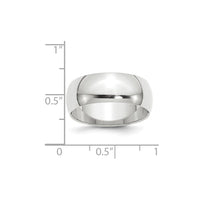 Load image into Gallery viewer, 14k White Gold 8mm Half-Round Wedding Band Size 5
