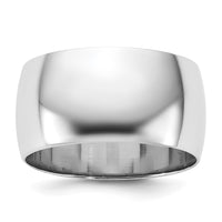 Load image into Gallery viewer, 14k White Gold 10mm Half-Round Wedding Band Size 5
