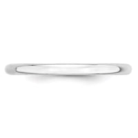 Load image into Gallery viewer, 14k White Gold 2mm Lightweight Half Round Wedding Band Size 12
