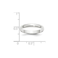 Load image into Gallery viewer, 14k White Gold 3mm Lightweight Half Round Wedding Band Size 5
