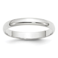 Load image into Gallery viewer, 14k White Gold 3mm Lightweight Half Round Wedding Band Size 5

