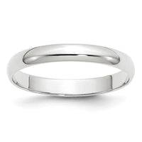 Load image into Gallery viewer, 14k White Gold 3mm Lightweight Half Round Wedding Band Size 12
