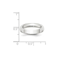 Load image into Gallery viewer, 14k White Gold 4mm Lightweight Half Round Wedding Band Size 5
