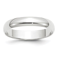 Load image into Gallery viewer, 14k White Gold 4mm Lightweight Half Round Wedding Band Size 12

