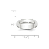 Load image into Gallery viewer, 14k White Gold 5mm Lightweight Half Round Wedding Band Size 5
