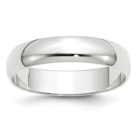 Load image into Gallery viewer, 14k White Gold 5mm Lightweight Half Round Wedding Band Size 5
