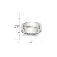Load image into Gallery viewer, 14k White Gold 6mm Lightweight Half Round Wedding Band Size 5
