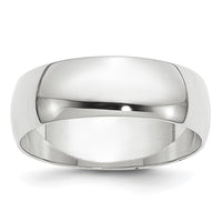Load image into Gallery viewer, 14k White Gold 6mm Lightweight Half Round Wedding Band Size 5

