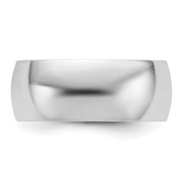 Load image into Gallery viewer, 14k White Gold 8mm Lightweight Half Round Wedding Band Size 12
