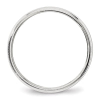 Load image into Gallery viewer, 14k White Gold 4mm Milgrain Half Round Wedding Band Size 5
